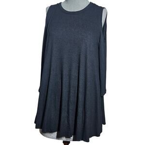 Black Open Shoulder Blouse Size Large